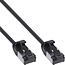 InLine® Patchkabel slim, U/FTP, Cat.8.1, TPE halogeenvrij, zwart, 0,25m