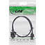 InLine® Patchkabel slim, U/FTP, Cat.8.1, TPE halogeenvrij, zwart, 0,25m