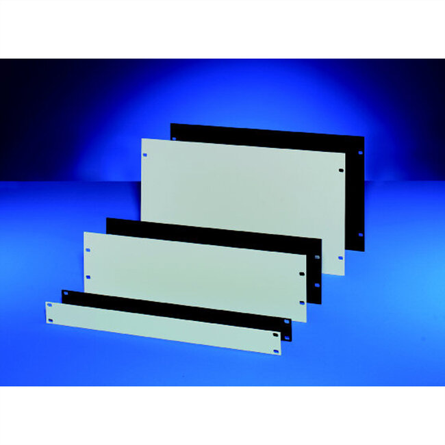 SCHROFF 19" voorpaneel, 10 HE, 3 mm, Al, RAL 7021