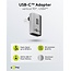 Goobay USB-C haakse adapter | boven/beneden (kort) | USB4 40 Gbps | PD 240W | 8K 60Hz | aluminium