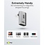 Goobay USB-C haakse adapter | boven/beneden (kort) | USB4 40 Gbps | PD 240W | 8K 60Hz | aluminium
