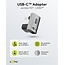 Goobay USB-C haakse adapter | boven/beneden (lang) | USB4 40 Gbps | PD 240W | 8K 60Hz | aluminium