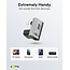 Goobay USB-C haakse adapter | boven/beneden (lang) | USB4 40 Gbps | PD 240W | 8K 60Hz | aluminium