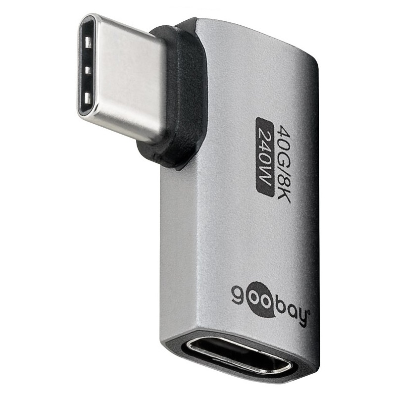 Goobay USB-C adapter | male/female | horizontaal | 90 graden adapter - 9550432