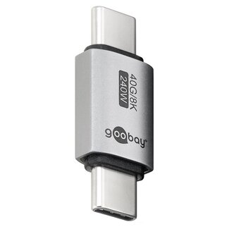 Goobay Goobay USB-C koppelstuk (m-m) | USB4 40 Gbps | PD 240W | 8K 60Hz | aluminium