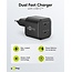 Goobay nano USB lader | 2x USB-C PD | GaN | 35W | zwart