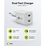 Goobay nano USB lader | 2x USB-C PD | GaN | 35W | wit