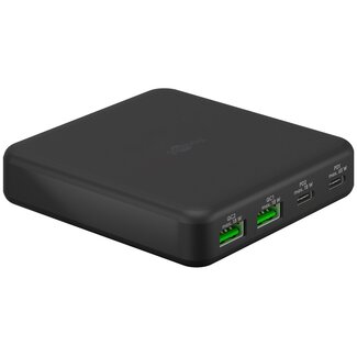 Goobay Goobay USB lader | 2x USB-C PD en 2x USB-A QC | GaN | 65W | zwart
