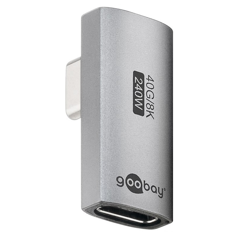 Goobay USB-C adapter | male/female | verticaal | gedraaid | 90 graden adapter - 9550435