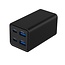 4-poorts 65 W GaN USB PowerDelivery snellader, zwart