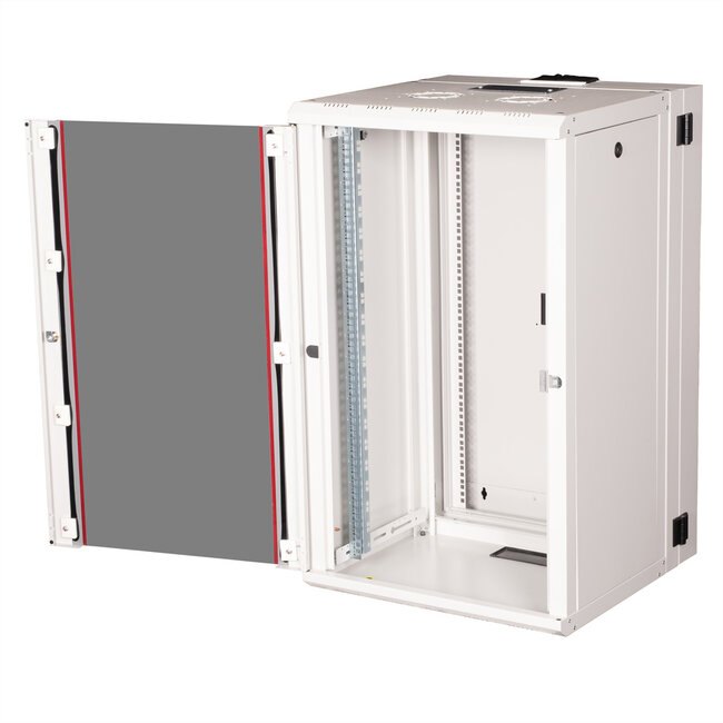 ROLINE 19-inch wandbehuizing Pro 20 U, 600x600 BxD tweedelig draaibaar grijs