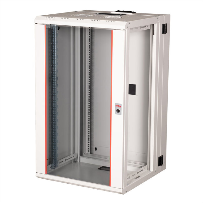 ROLINE 19-inch wandbehuizing Pro 20 U, 600x600 BxD tweedelig draaibaar grijs