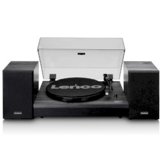 Platenspeler met Bluetooth® en twee externe luidsprekers Zwart