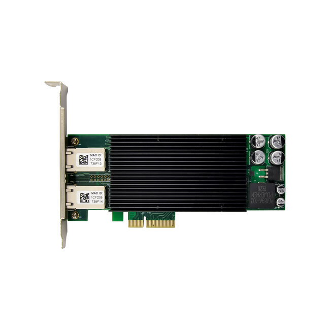 InLine® Dual Gigabit netwerkkaart, 2x RJ45 1 Gb/s, PCIe x4, PoE+