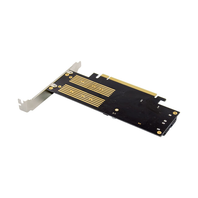 InLine® PCI Express kaart x16 naar 2x M.2, 1x mSATA