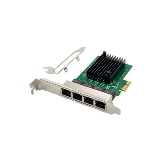 InLine® InLine® Quad Gigabit netwerkkaart, 4x RJ45 1 Gb/s, PCIe x1
