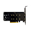 InLine® PCI Express kaart naar 2x interne NVMe M.2 Key M - Bifurcatie, PCIe x8