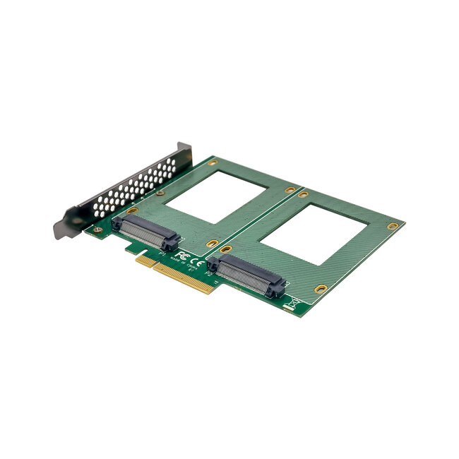 InLine® PCIe kaart naar 2x interne U.2 NVMe SFF-8639 - Bifurcatie, PCIe x8