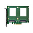 InLine® PCIe kaart naar 2x interne U.2 NVMe SFF-8639 - Bifurcatie, PCIe x8
