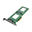 InLine® PCIe kaart naar 2x interne U.2 NVMe SFF-8639 - Bifurcatie, PCIe x8, smal