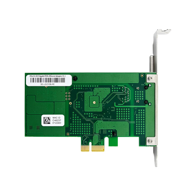 InLine® Gigabit netwerkkaart, 1x RJ45 1 Gb/s, PCIe x1, PoE+