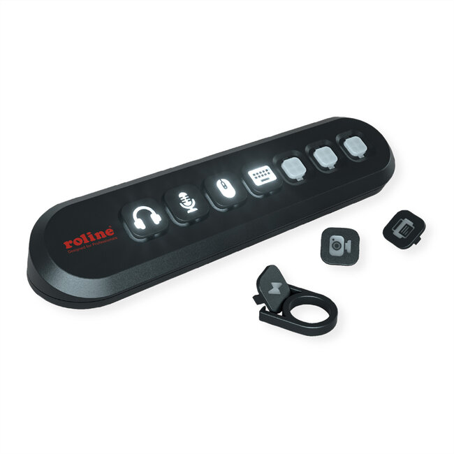 ROLINE USB 3.2 Gen 1 Hub, 7fach, austauschbare Tasten, Typ-A-Anschlusskabel