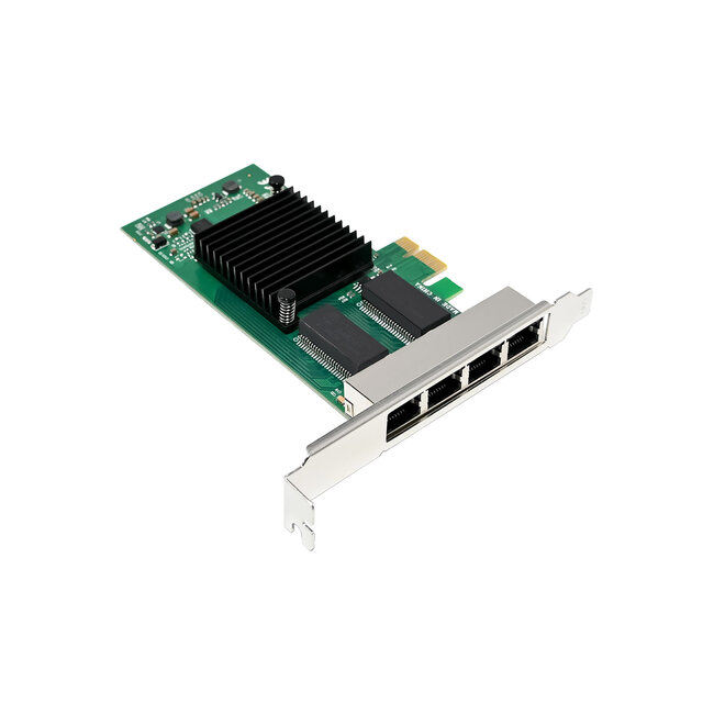 InLine® Quad Gigabit netwerkkaart, 4x RJ45 1 Gb/s, PCIe x1