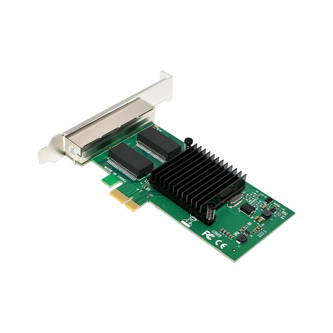 InLine® Quad Gigabit netwerkkaart, 4x RJ45 1 Gb/s, PCIe x1