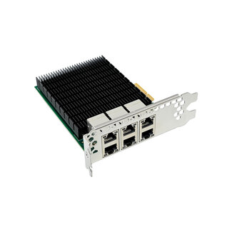 InLine® InLine® 6-poorts Gigabit netwerkkaart, 6x RJ45 1 Gb/s, PCIe x4