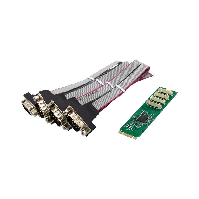 InLine® interfacekaart M.2 naar 4x seriële 9-pins connector