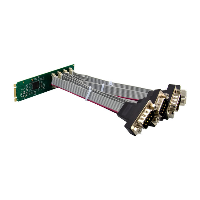 InLine® interfacekaart M.2 naar 4x seriële 9-pins connector