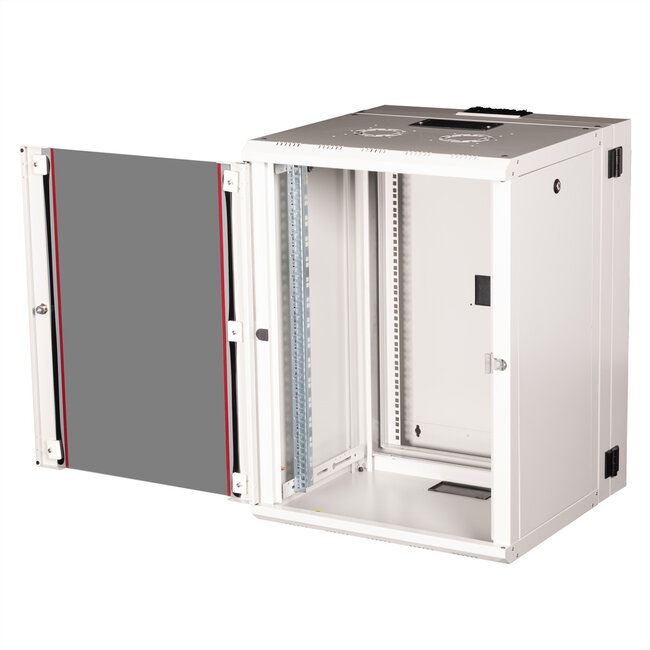 ROLINE 19-inch wandbehuizing Pro 16 U, 600x600 BxD tweedelig draaibaar grijs