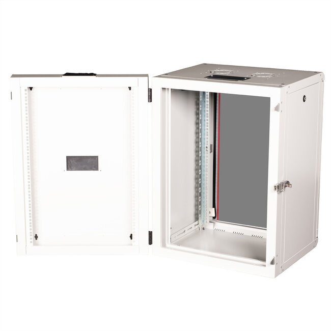 ROLINE 19-inch wandbehuizing Pro 16 U, 600x600 BxD tweedelig draaibaar grijs