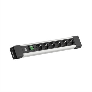Bachmann BACHMANN CONNECTUS 6xCEE7/3, 1xSchalter 2,0m CEE7/7 Grau
