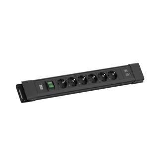 Bachmann BACHMANN CONNECTUS 6xCEE7/3, 1xSchalter 1xUSB A/C 22W 2,0m CEE7/7 Schwarz