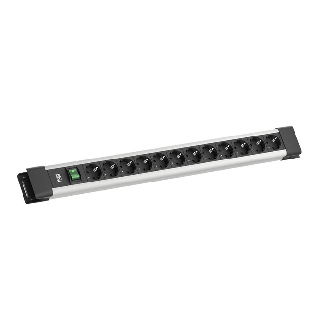 BACHMANN CONNECTUS 12xCEE7/3, 1xSchalter 2,0m CEE7/7 Grau