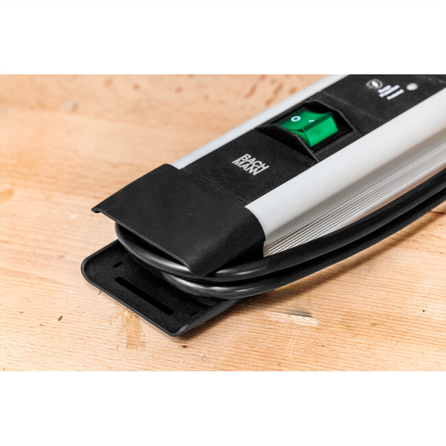 BACHMANN CONNECTUS 6x CEE7/3, 1x Schalter, 1x USB A/C 22W, 2,0m CEE7/7, Grau