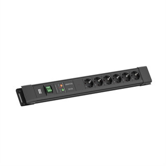 Bachmann BACHMANN CONNECTUS 6xCEE7/3, 1xGVS 1xSchalter 2,0m CEE7/7 Schwarz