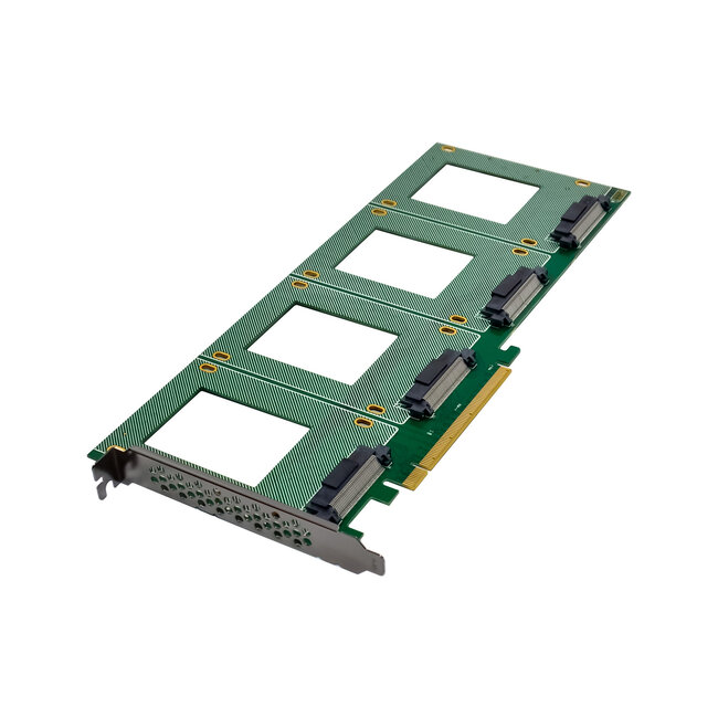 InLine® PCIe kaart naar 4x interne U.2 NVMe SFF-8639 - Bifurcatie, PCIe x16
