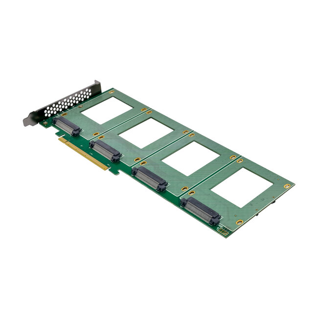 InLine® PCIe kaart naar 4x interne U.2 NVMe SFF-8639 - Bifurcatie, PCIe x16