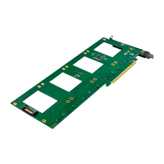 InLine® PCIe kaart naar 4x interne U.2 NVMe SFF-8639 - Bifurcatie, PCIe x16