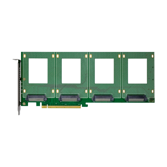 InLine® PCIe kaart naar 4x interne U.2 NVMe SFF-8639 - Bifurcatie, PCIe x16