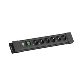 Bachmann BACHMANN CONNECTUS 6xCEE7/3, 1xSchalter 2,0m CEE7/7 Schwarz