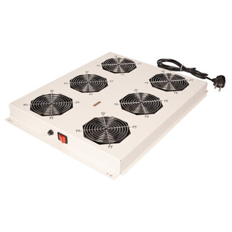 Roline ROLINE 19-Zoll Dachlüftereinheit 6 Lüfter, ON/OFF  für Serverschrank grau