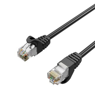 S-Impuls Flexline®RJ45 Patchkabel, Cat. 7 S/FTP, PUR, schwarz, 0,15m