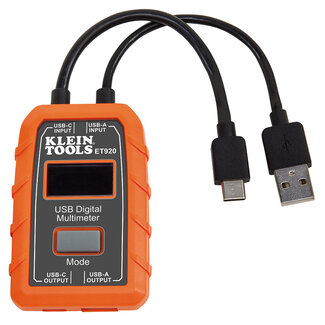 Klein Tools KLEIN TOOLS ET920 USB digitaal meetapparaat en tester, voor USB-A en USB-C