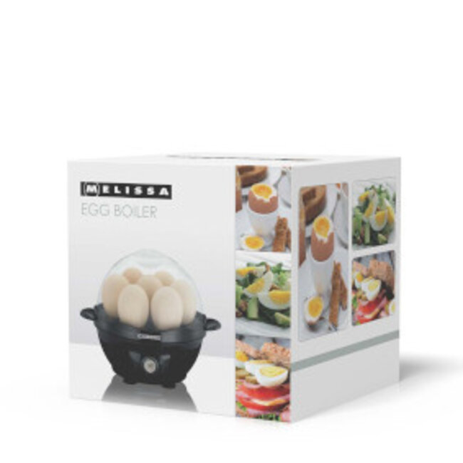 Eierkoker 7 eieren met transparante knop 360W Zwart