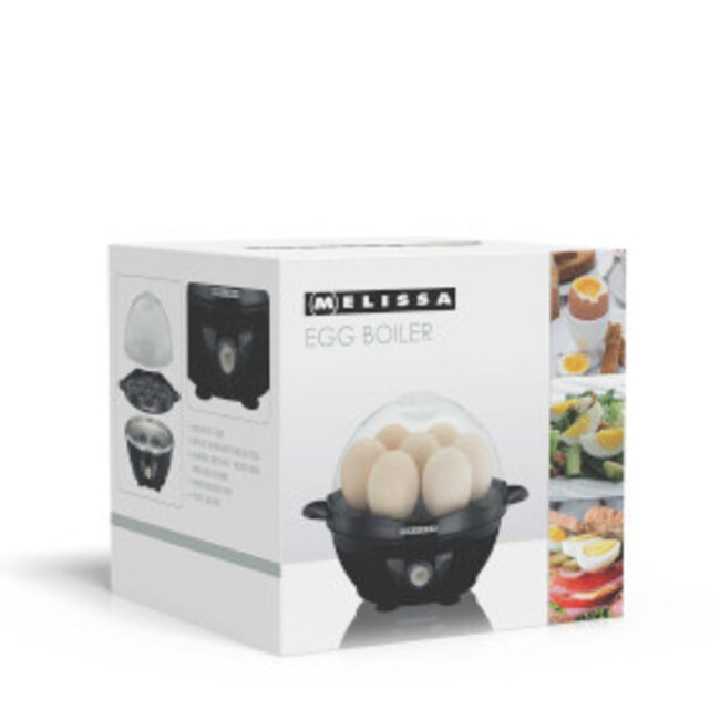 Eierkoker 7 eieren met transparante knop 360W Zwart