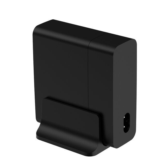 6-poorts 75W GaN USB snellader, zwart