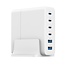 6-poorts 75W GaN USB snellader, zwart